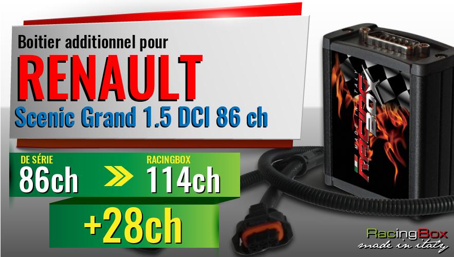 Boitier additionnel Renault Scenic Grand 1.5 DCI 86 ch augmentation de puissance