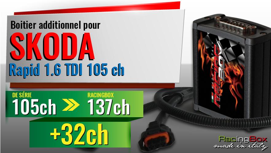 Boitier additionnel Skoda Rapid 1.6 TDI 105 ch augmentation de puissance