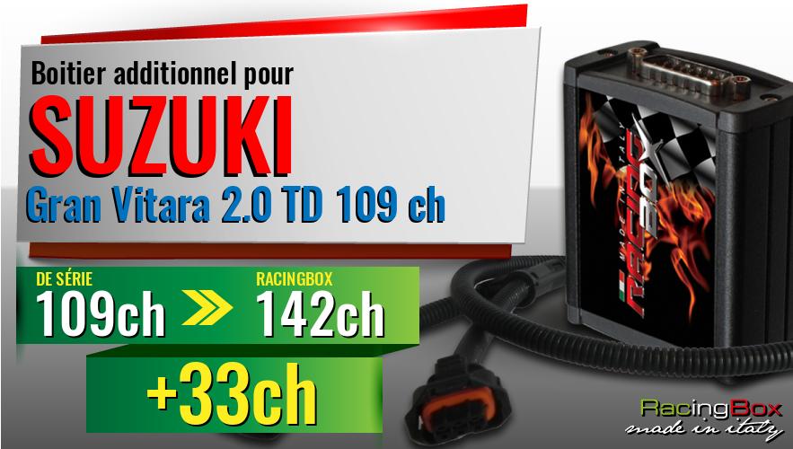 Boitier additionnel Suzuki Gran Vitara 2.0 TD 109 ch augmentation de puissance