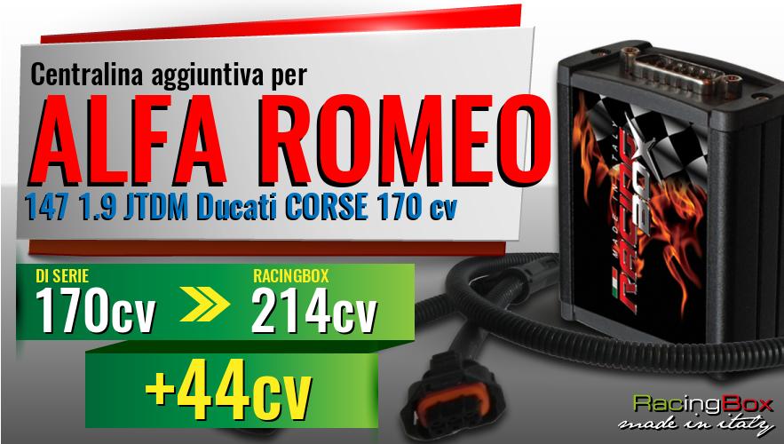 Centralina aggiuntiva Alfa Romeo 147 1.9 JTDM Ducati CORSE 170 cv incremento di potenza