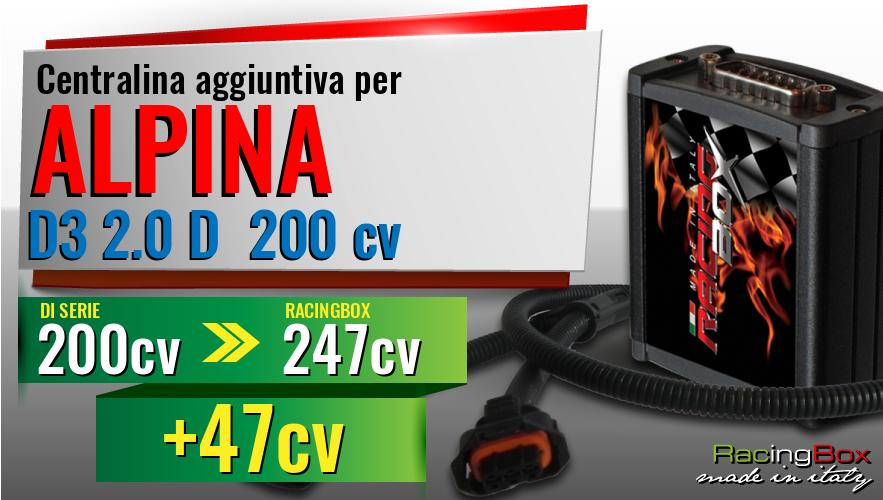 Centralina aggiuntiva Alpina D3 2.0 D 200 cv incremento di potenza