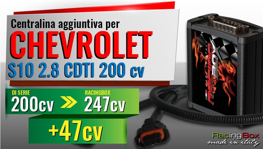 Centralina aggiuntiva Chevrolet S10 2.8 CDTI 200 cv incremento di potenza