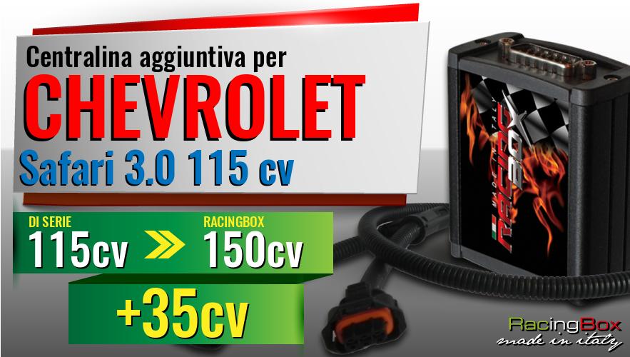 Centralina aggiuntiva Chevrolet Safari 3.0 115 cv incremento di potenza