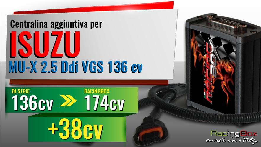 Centralina aggiuntiva Isuzu MU-X 2.5 Ddi VGS 136 cv incremento di potenza