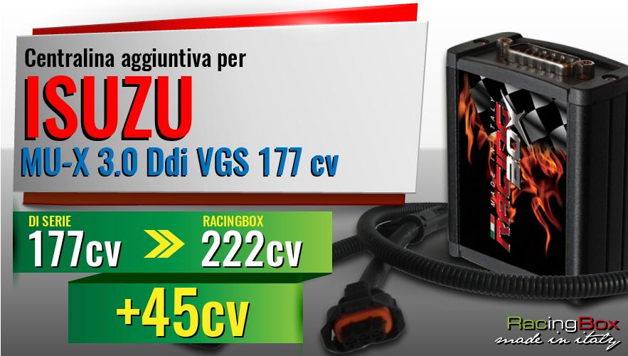 Centralina aggiuntiva Isuzu MU-X 3.0 Ddi VGS 177 cv incremento di potenza