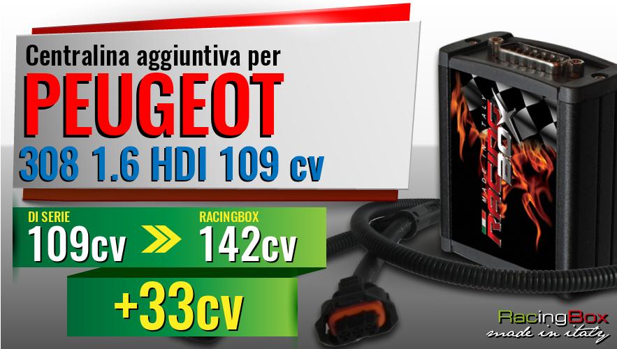 Centralina aggiuntiva Peugeot 308 1.6 HDI 109 cv incremento di potenza