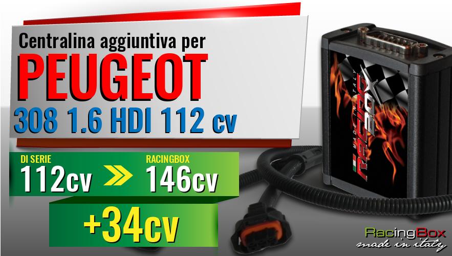 Centralina aggiuntiva Peugeot 308 1.6 HDI 112 cv incremento di potenza