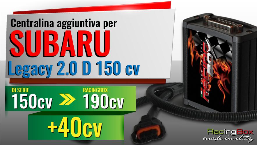 Centralina aggiuntiva Subaru Legacy 2.0 D 150 cv incremento di potenza