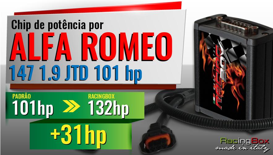 Chip de potência Alfa Romeo 147 1.9 JTD 101 hp aumento de potência