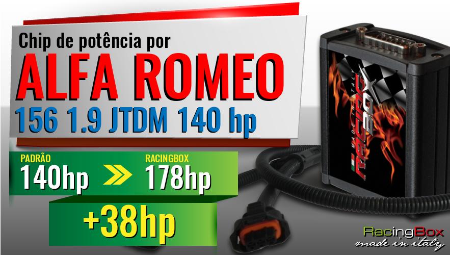 Chip de potência Alfa Romeo 156 1.9 JTDM 140 hp aumento de pot&ecirc;ncia