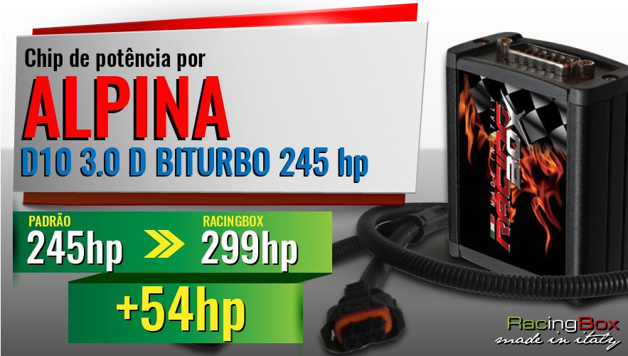 Chip de potência Alpina D10 3.0 D BITURBO 245 hp aumento de pot&ecirc;ncia