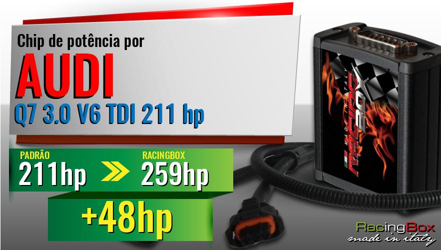 Chip de potência Audi Q7 3.0 V6 TDI 211 hp aumento de pot&ecirc;ncia