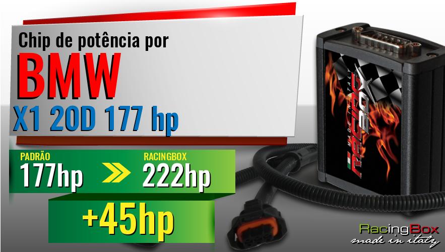 Chip de potência Bmw X1 20D 177 hp aumento de pot&ecirc;ncia