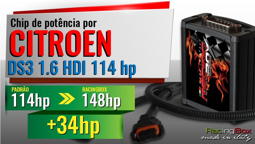 Chip de potência Citroen DS3 1.6 HDI 114 hp aumento de pot&ecirc;ncia