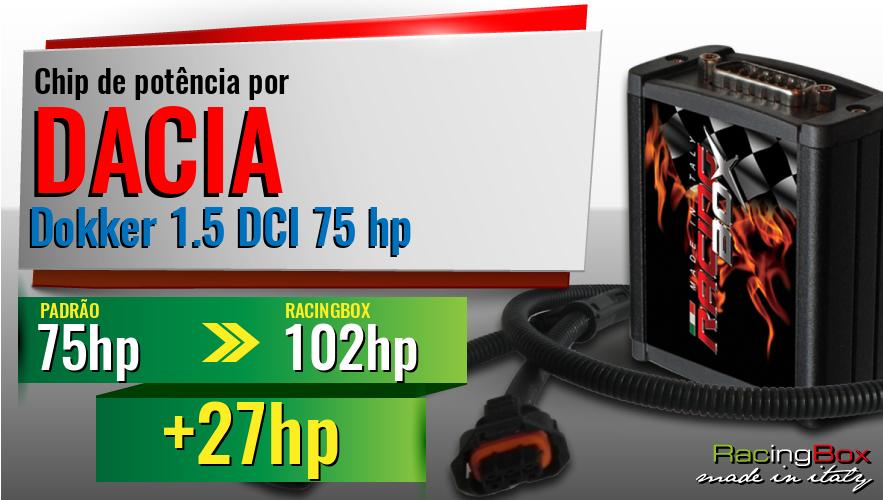Chip de potência Dacia Dokker 1.5 DCI 75 hp aumento de potência