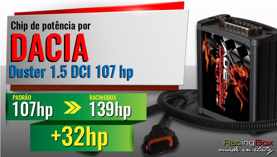 Chip de potência Dacia Duster 1.5 DCI 107 hp aumento de pot&ecirc;ncia