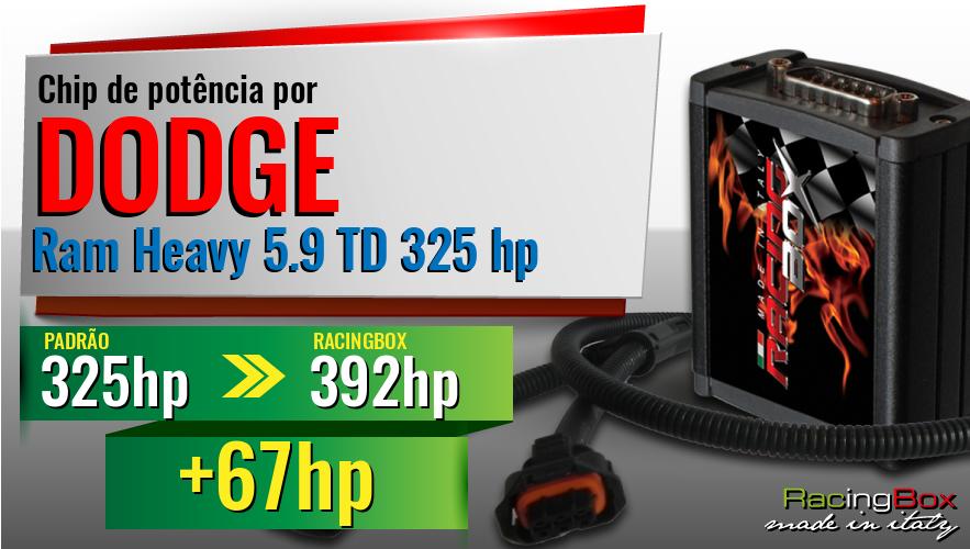 Chip de potência Dodge Ram Heavy 5.9 TD 325 hp aumento de pot&ecirc;ncia