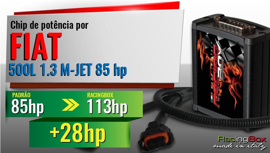 Chip de potência Fiat 500L 1.3 M-JET 85 hp aumento de potência