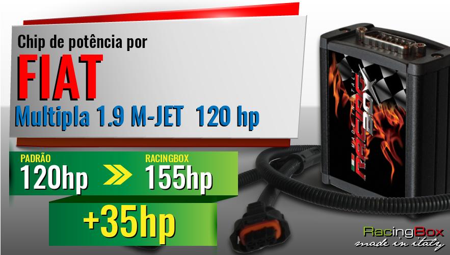 Chip de potência Fiat Multipla 1.9 M-JET 120 hp aumento de potência