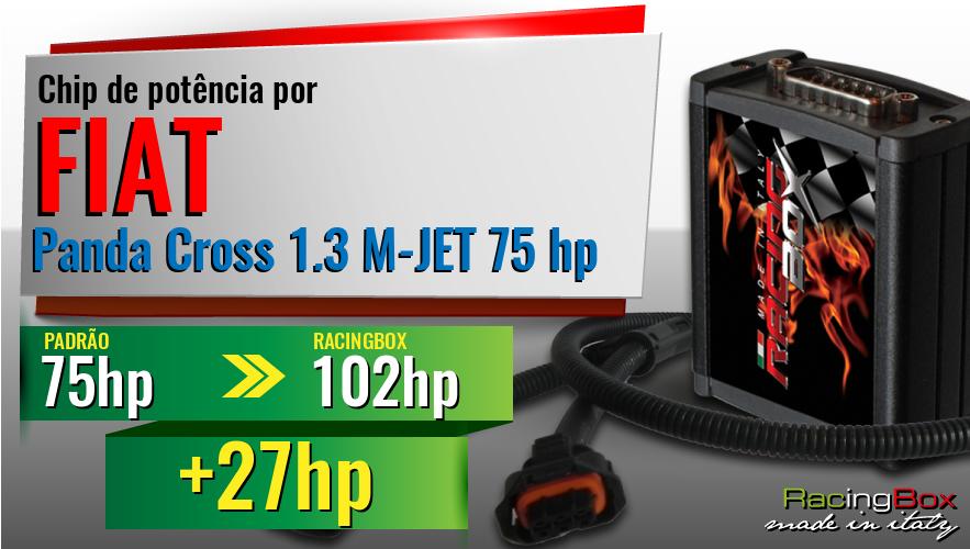 Chip de potência Fiat Panda Cross 1.3 M-JET 75 hp aumento de pot&ecirc;ncia