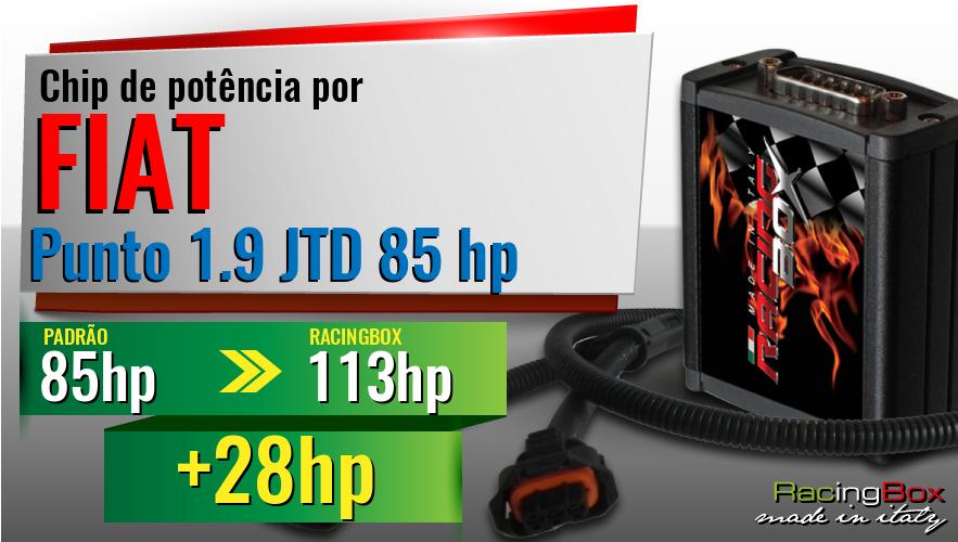 Chip de potência Fiat Punto 1.9 JTD 85 hp aumento de pot&ecirc;ncia