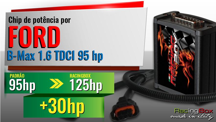 Chip de potência Ford B-Max 1.6 TDCI 95 hp aumento de potência