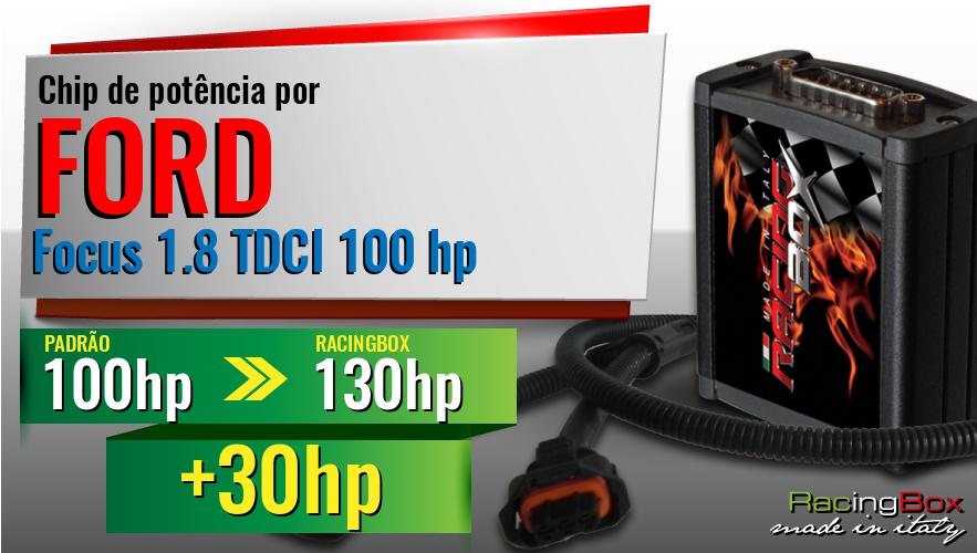Chip de potência Ford Focus 1.8 TDCI 100 hp aumento de pot&ecirc;ncia