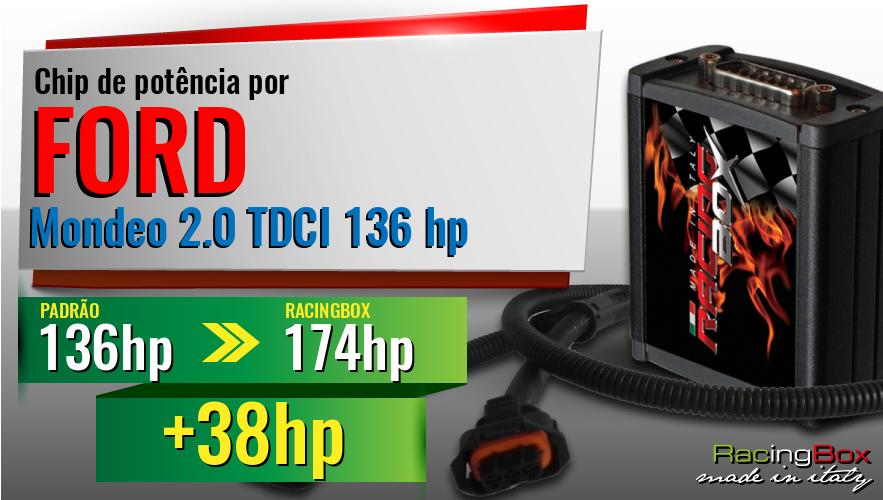 Chip de potência Ford Mondeo 2.0 TDCI 136 hp aumento de potência