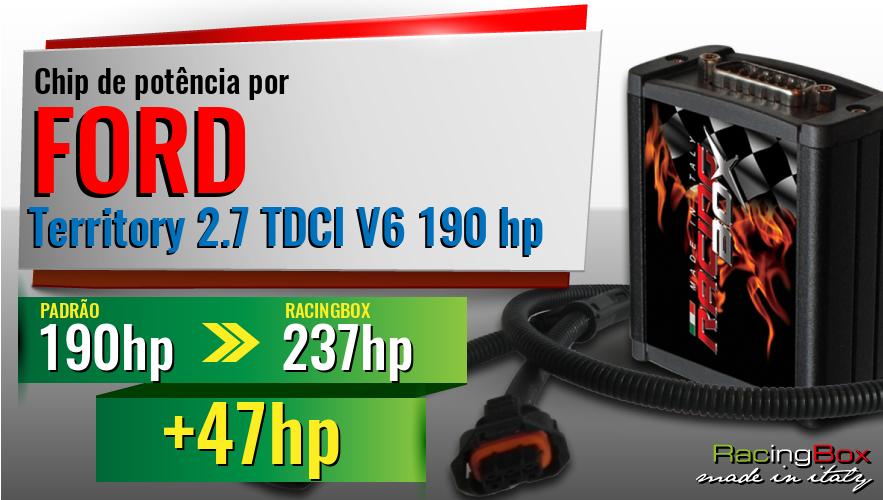 Chip de potência Ford Territory 2.7 TDCI V6 190 hp aumento de pot&ecirc;ncia