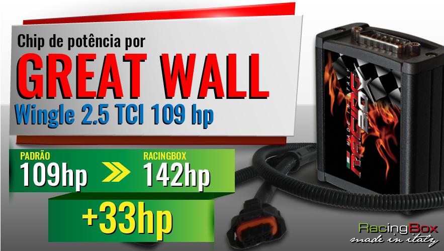 Chip de potência Great Wall Wingle 2.5 TCI 109 hp aumento de potência