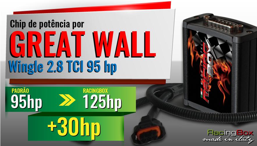 Chip de potência Great Wall Wingle 2.8 TCI 95 hp aumento de potência