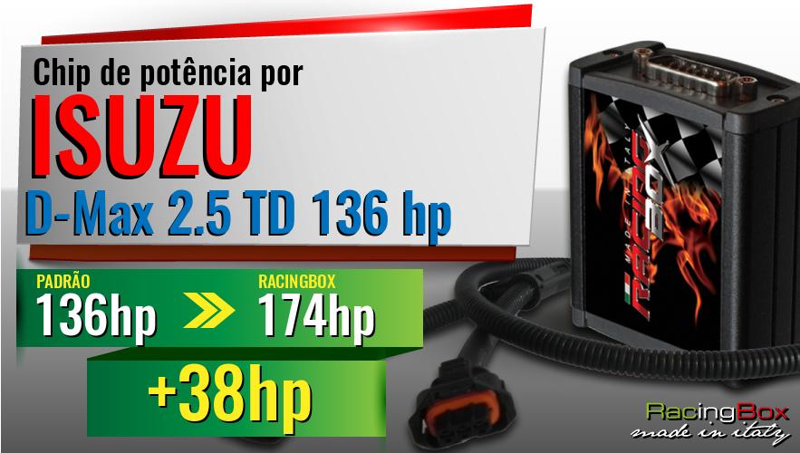 Chip de potência Isuzu D-Max 2.5 TD 136 hp aumento de pot&ecirc;ncia