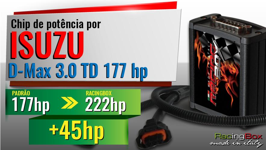 Chip de potência Isuzu D-Max 3.0 TD 177 hp aumento de pot&ecirc;ncia