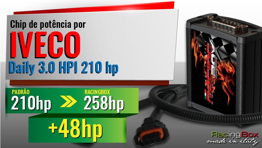 Chip de potência Iveco Daily 3.0 HPI 210 hp aumento de pot&ecirc;ncia