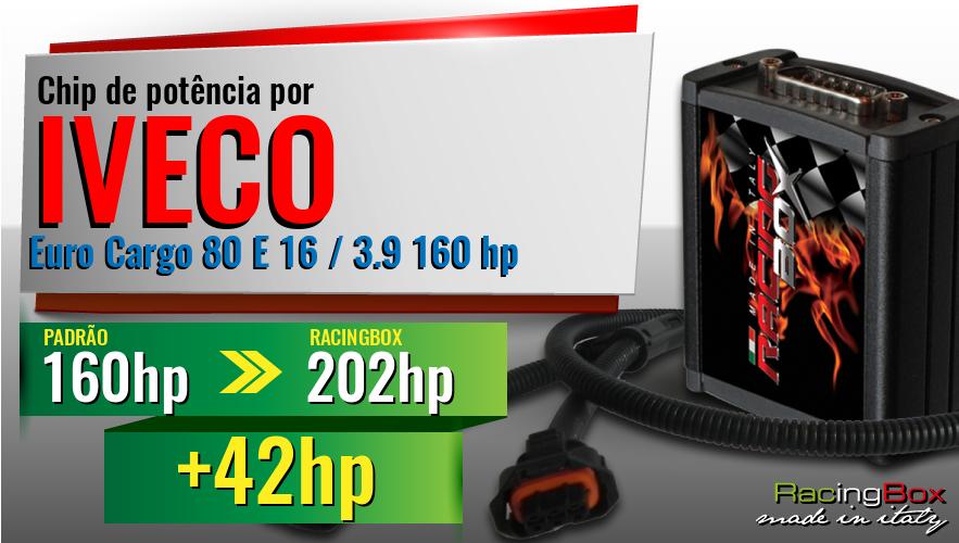 Chip de potência Iveco Euro Cargo 80 E 16 / 3.9 160 hp aumento de pot&ecirc;ncia