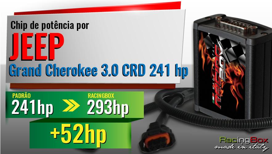 Chip de potência Jeep Grand Cherokee 3.0 CRD 241 hp aumento de pot&ecirc;ncia
