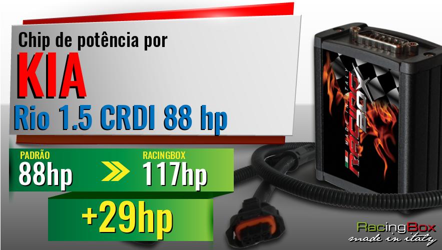 Chip de potência Kia Rio 1.5 CRDI 88 hp aumento de pot&ecirc;ncia