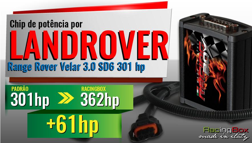 Chip de potência Landrover Range Rover Velar 3.0 SD6 301 hp aumento de potência