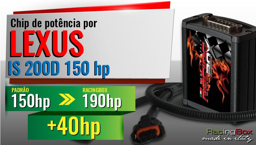 Chip de potência Lexus IS 200D 150 hp aumento de potência