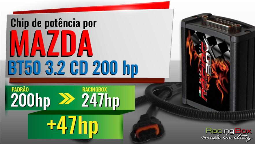 Chip de potência Mazda BT50 3.2 CD 200 hp aumento de potência