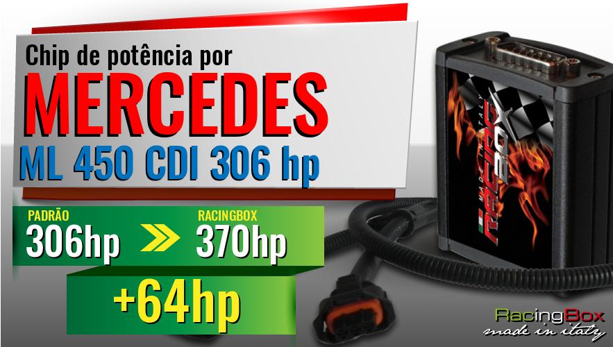 Chip de potência Mercedes ML 450 CDI 306 hp aumento de pot&ecirc;ncia