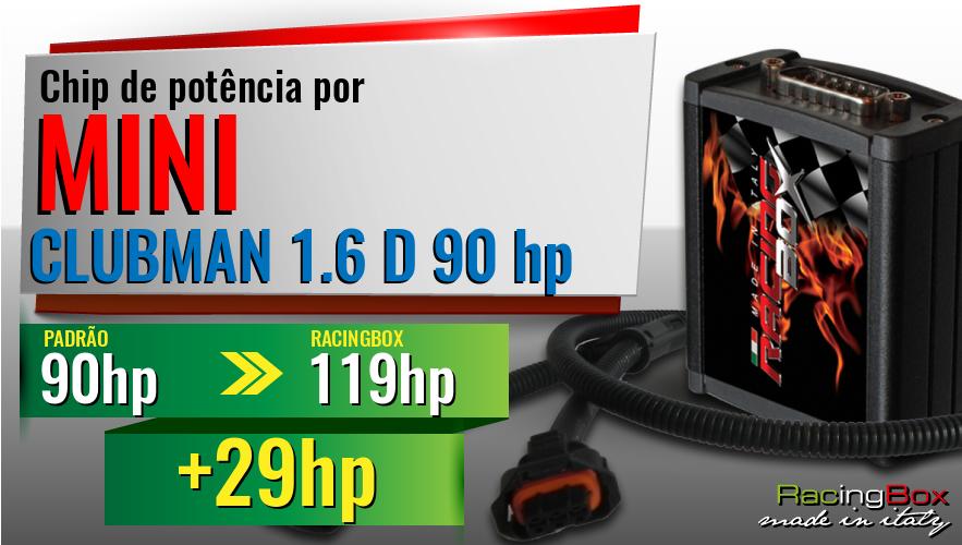 Chip de potência Mini CLUBMAN 1.6 D 90 hp aumento de potência