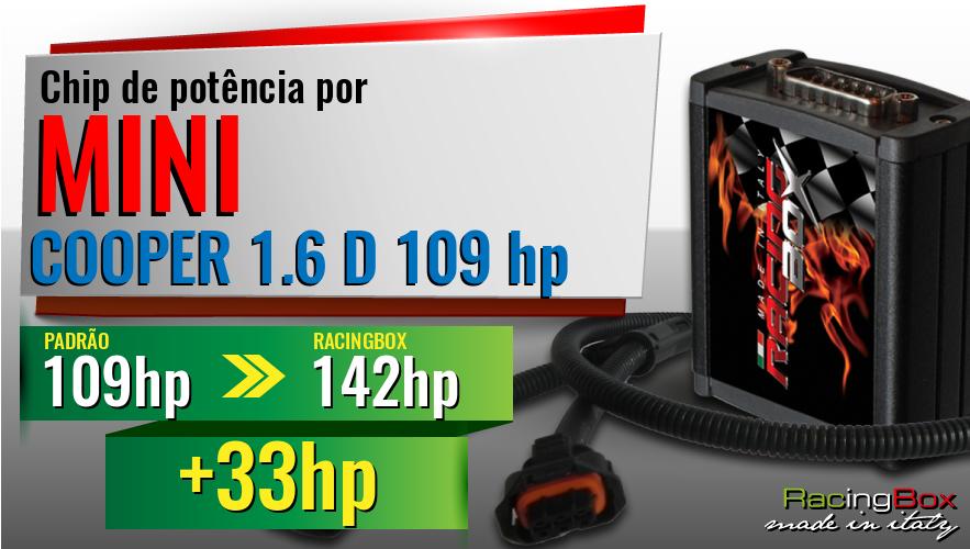 Chip de potência Mini COOPER 1.6 D 109 hp aumento de potência