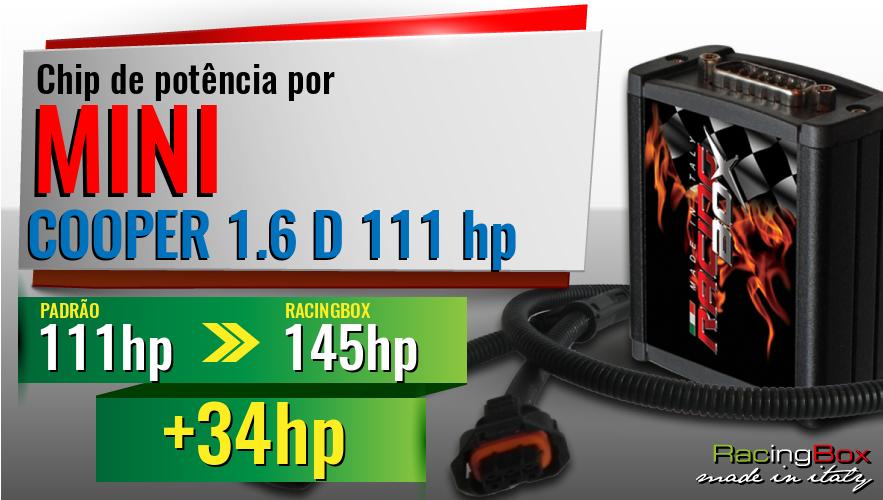 Chip de potência Mini COOPER 1.6 D 111 hp aumento de pot&ecirc;ncia