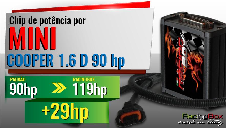 Chip de potência Mini COOPER 1.6 D 90 hp aumento de pot&ecirc;ncia