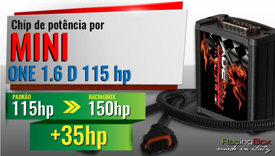 Chip de potência Mini ONE 1.6 D 115 hp aumento de potência