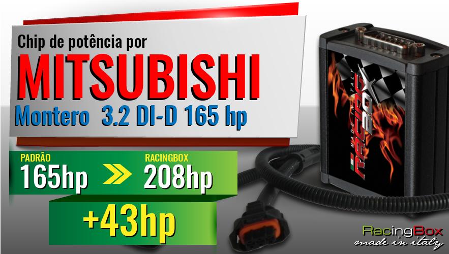Chip de potência Mitsubishi Montero 3.2 DI-D 165 hp aumento de potência