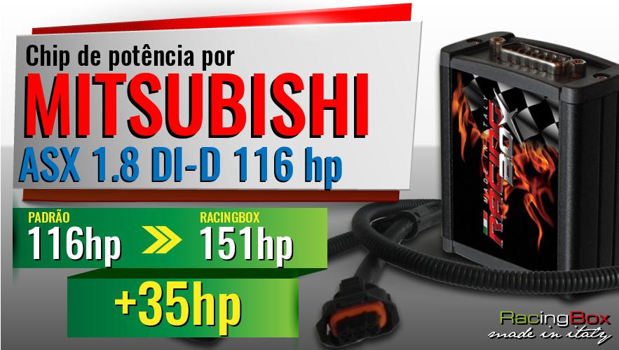 Chip de potência Mitsubishi ASX 1.8 DI-D 116 hp aumento de potência