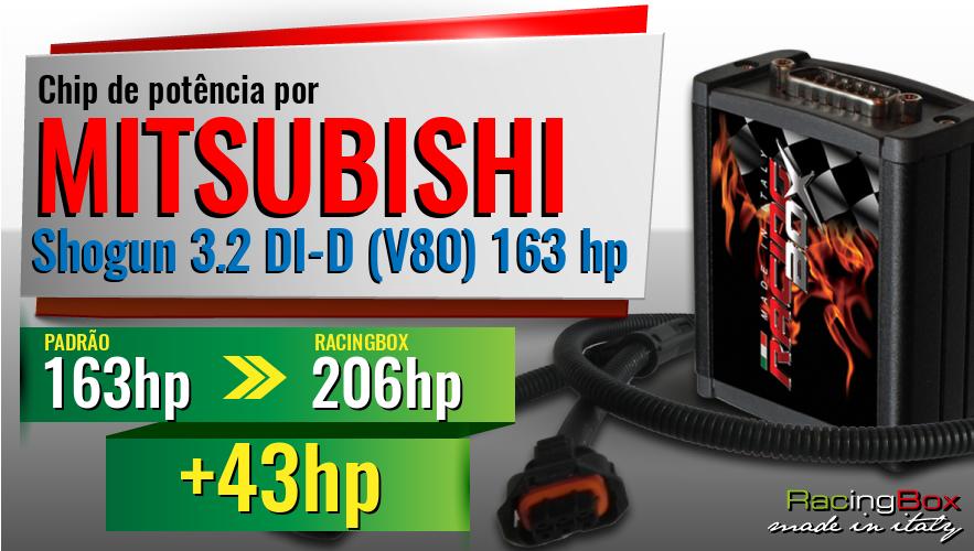 Chip de potência Mitsubishi Shogun 3.2 DI-D (V80) 163 hp aumento de potência