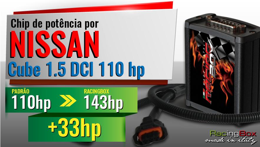 Chip de potência Nissan Cube 1.5 DCI 110 hp aumento de potência